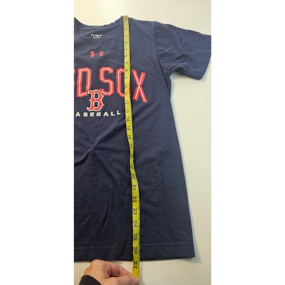 Boston Red Sox Baseball Mens Small Under Armour MLB Blue S/S Graphic T-Shirt Tee - Picture 4 of 5